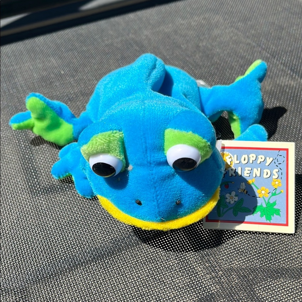 Floppy Friends Blue Frog Plush